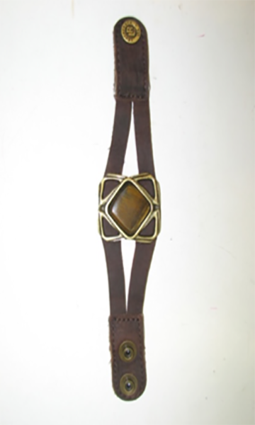 Tiger Eye Brown Leather Cuff