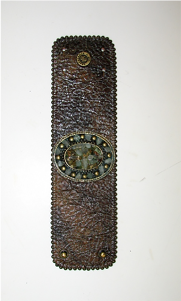 BeJeweled Brown Textured Leather Cuff